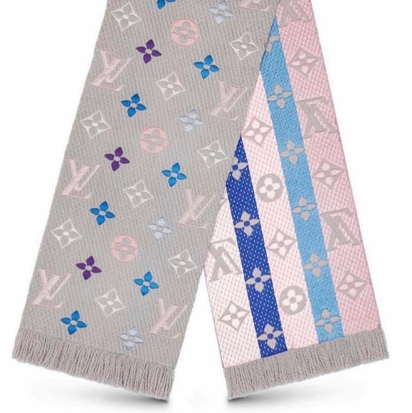 Louis Vuitton Rainbow Logomania Scarf Wool & Silk - Picture 3 of 8